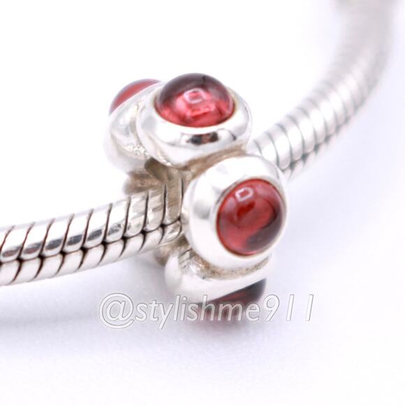 Rare Authentic Pandora Garnet Cabochon Charm - Picture 3 of 9